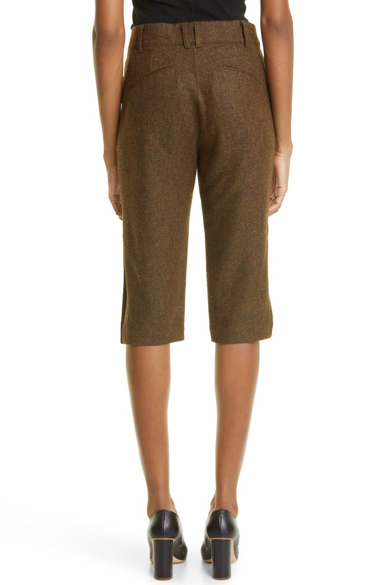 SAINT SINTRA Wool Tweed Cigarette Trouser Shorts, Alternate, color,