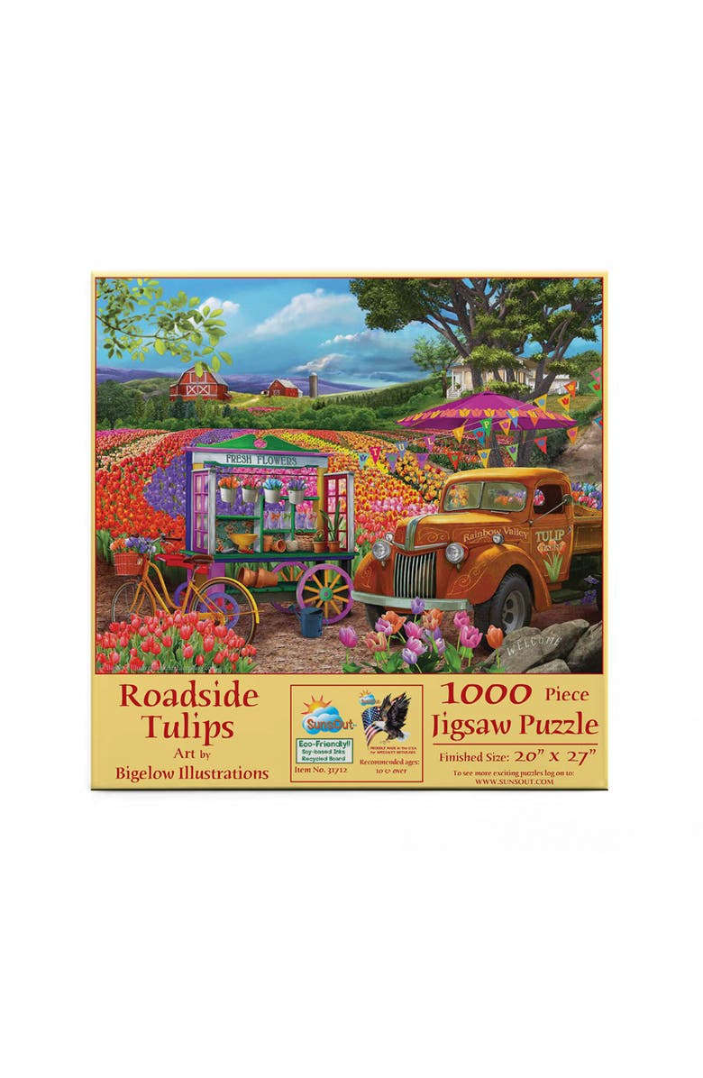 Sunsout Roadside Tulips 1000 piece Jigsaw Puzzle for Adults, Alternate, color, Multicolor