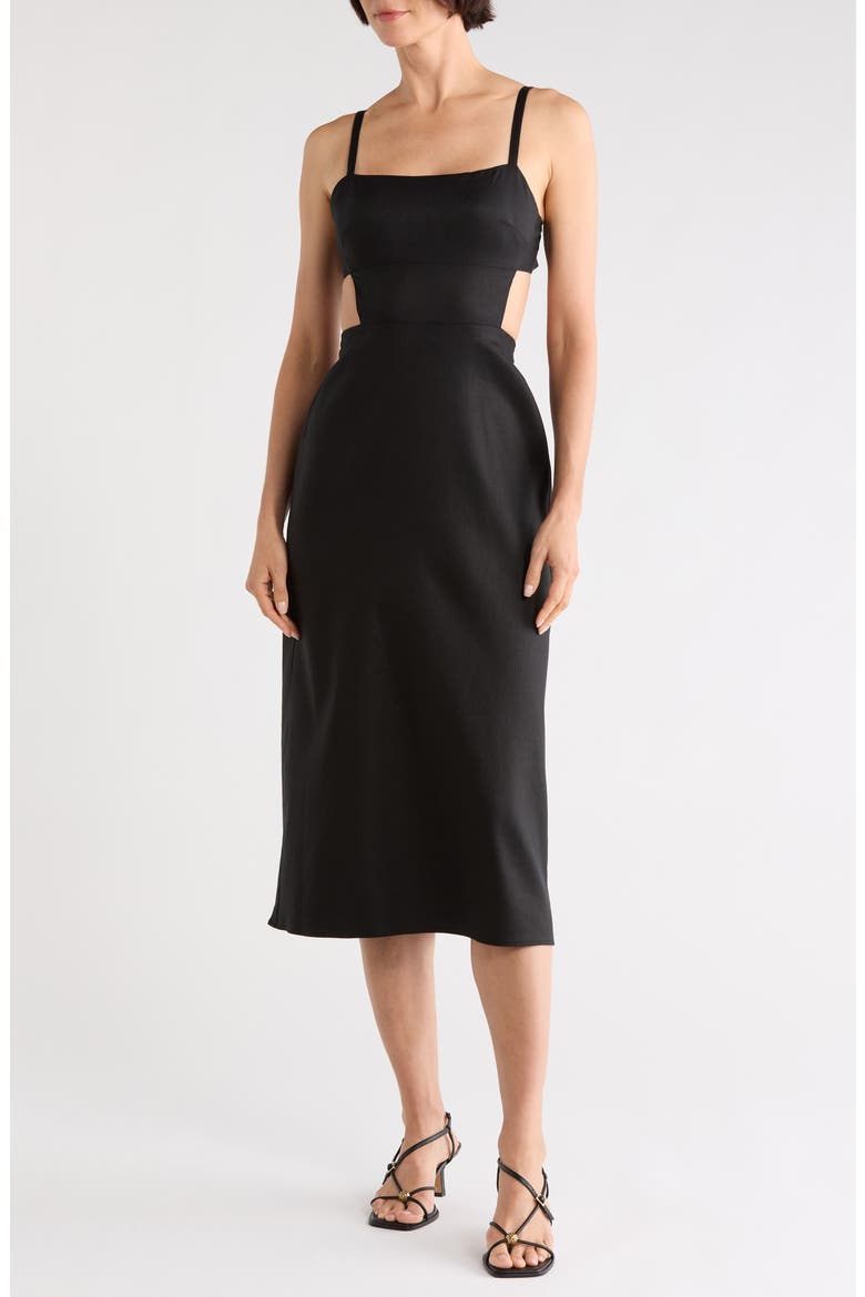 Zoe Open Back Dress, Main, color, BLACK