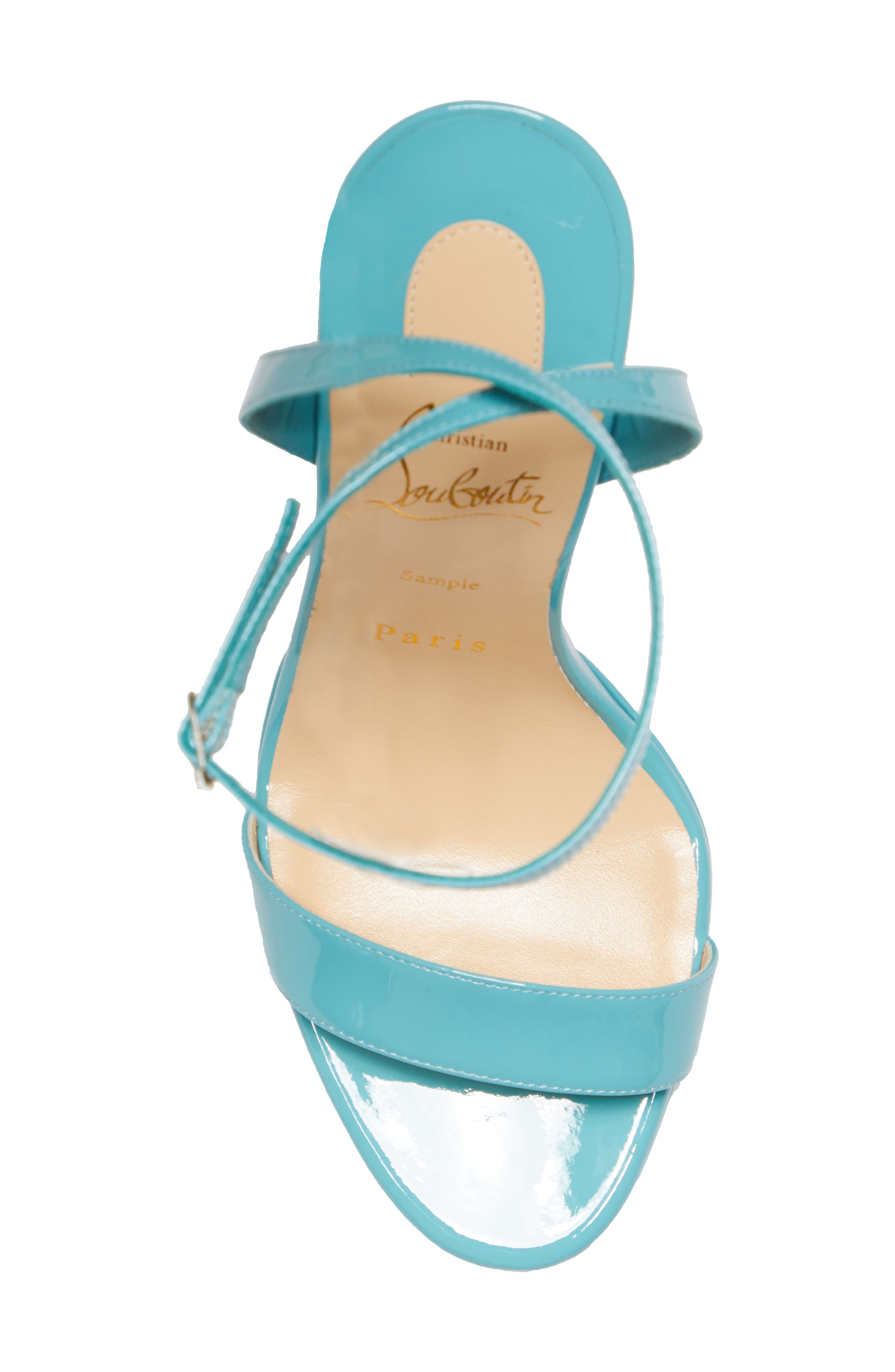 Christian Louboutin Loubi Queen Ankle Strap Sandal, Alternate, color, 