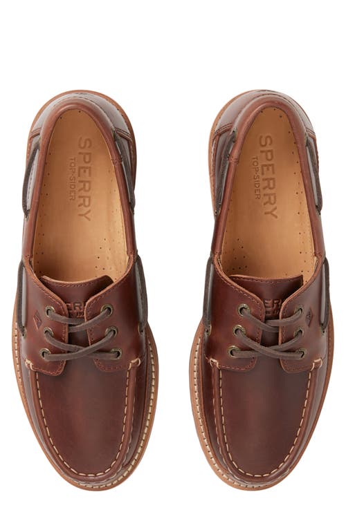 Sperry Authentic Original 3 Eye Mini Lug Boat Shoe In Brown