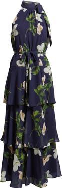 Julia Jordan Floral Tiered Gown
