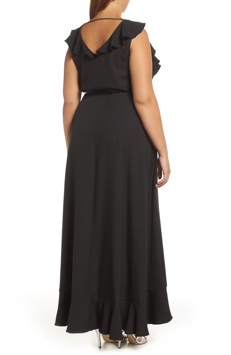 Leith Ruffle Wrap Maxi Dress, Alternate, color,