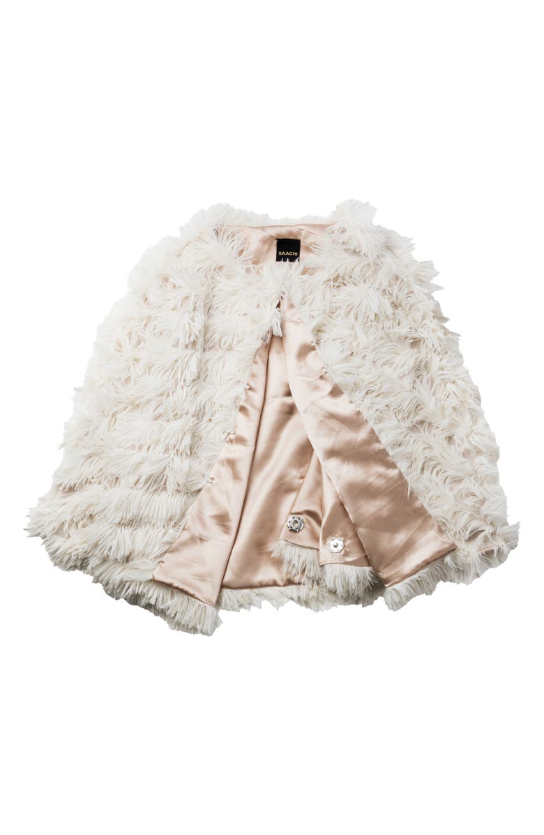 SAACHI Faux Fur Capelet, Alternate, color, 