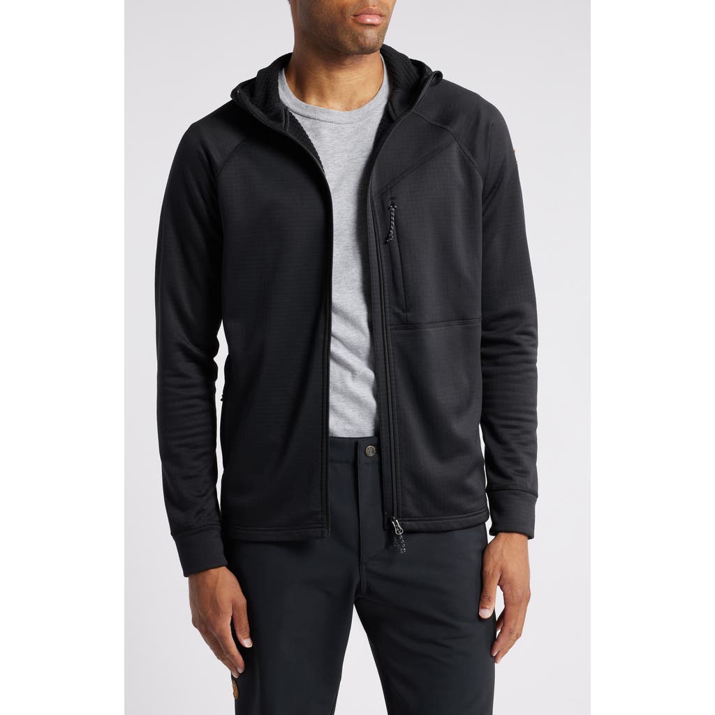 Fjällräven Abisko Grid Fleece Hoodie in Black  product