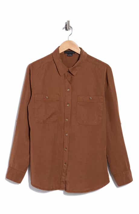 Tencel® Lyocell Boyfriend Button-Up Shirt