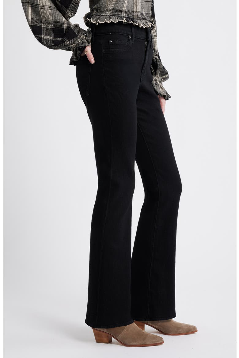 High Rise Flare Jeans, Alternate, color, BLACK RINSE