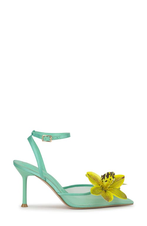 Jessica Simpson Vilyria Embellished Pointed Toe Pump In Green