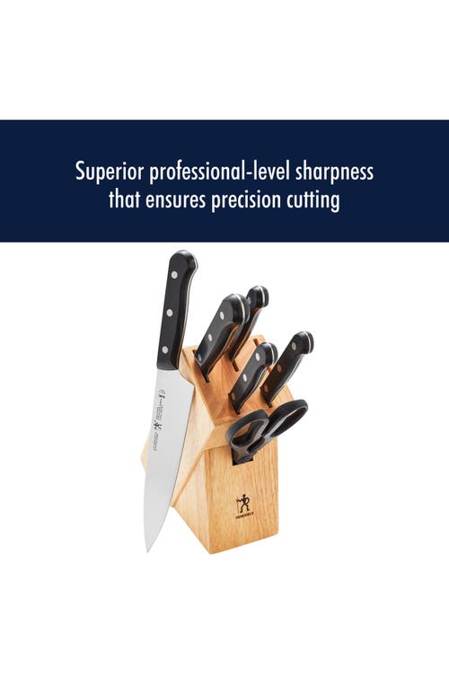 Henckels Cutlery 7-piece Knife Block Set In Black