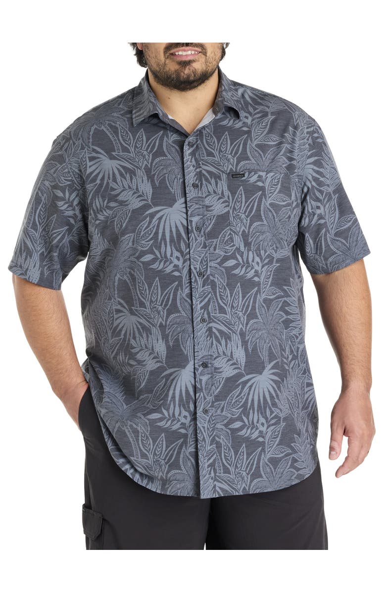O'Neill Big & Tall TRVLR Series Traverse Leaf Print Performance Sport Shirt, Main, color, 