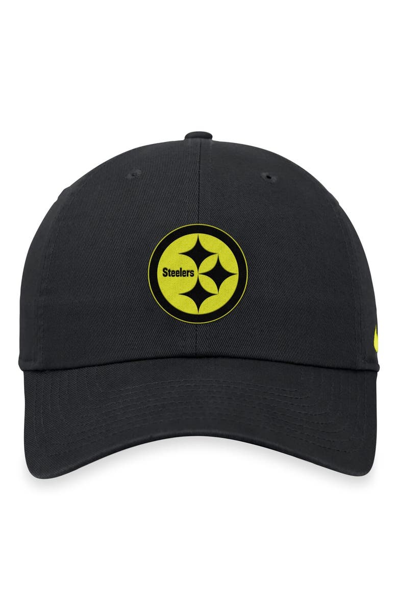 Nike Men's Nike  Anthracite Pittsburgh Steelers Heritage86 Volt Adjustable Hat, Alternate, color, 