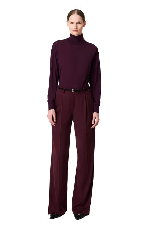 Another Tomorrow Featherweight Turtleneck In Burgundy