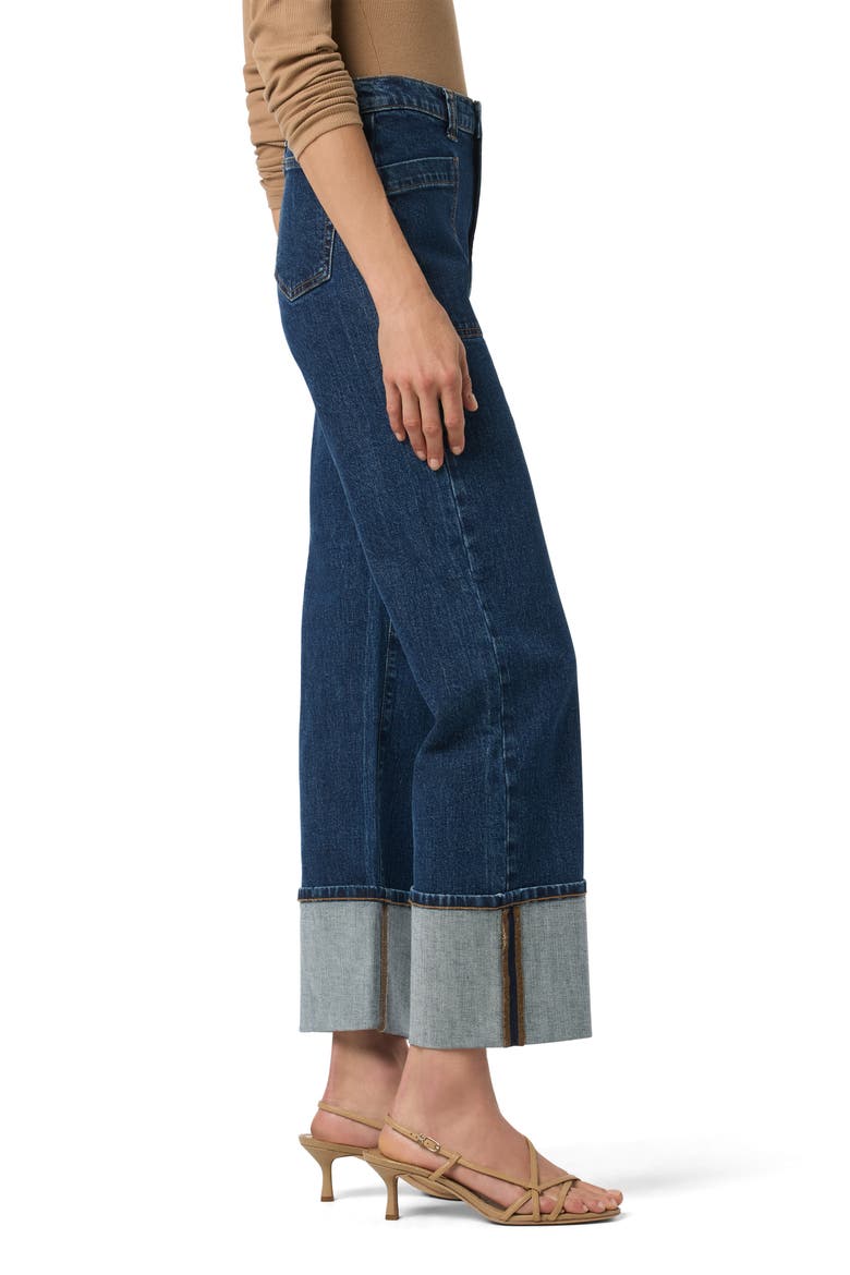 Cuffed Patch Pocket High Waist Straight Leg Jeans, Alternate, color, VALENTINA