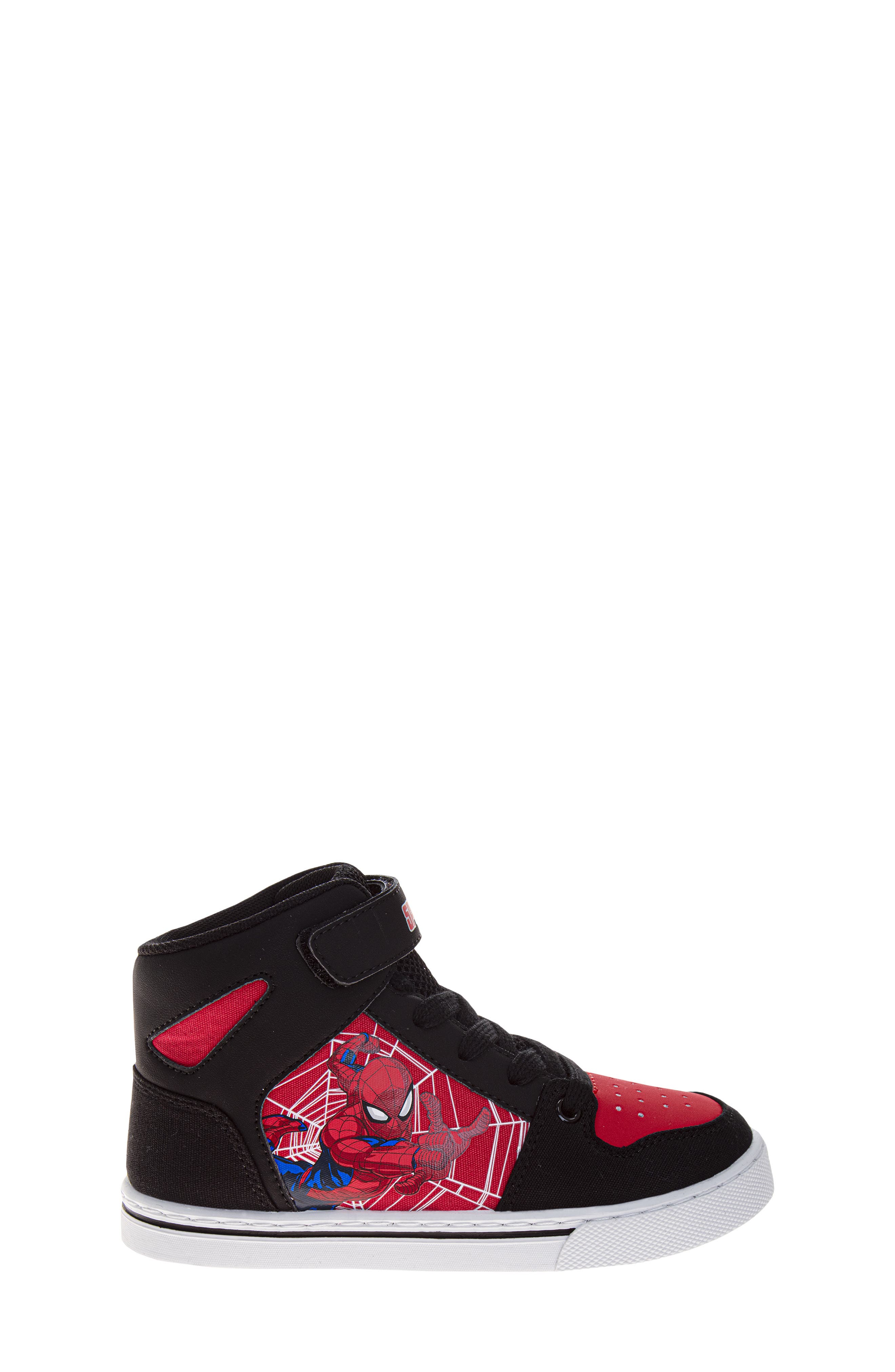 JOSMO Kids' Marvel Spider-Man High Top Sneaker, Alternate, color, Red/ Black