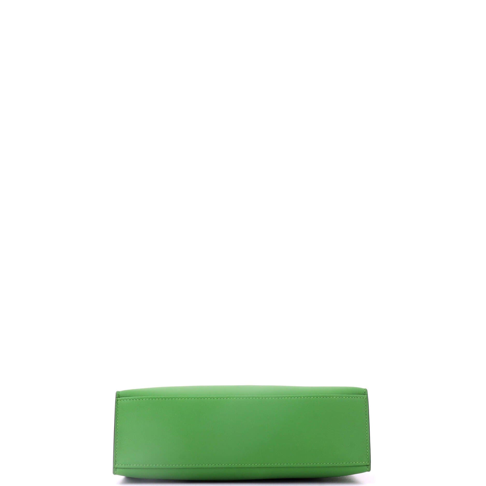 Pre-Owned Hermes Kelly Pochette Evercolor, Alternate, color, Vert Yucca