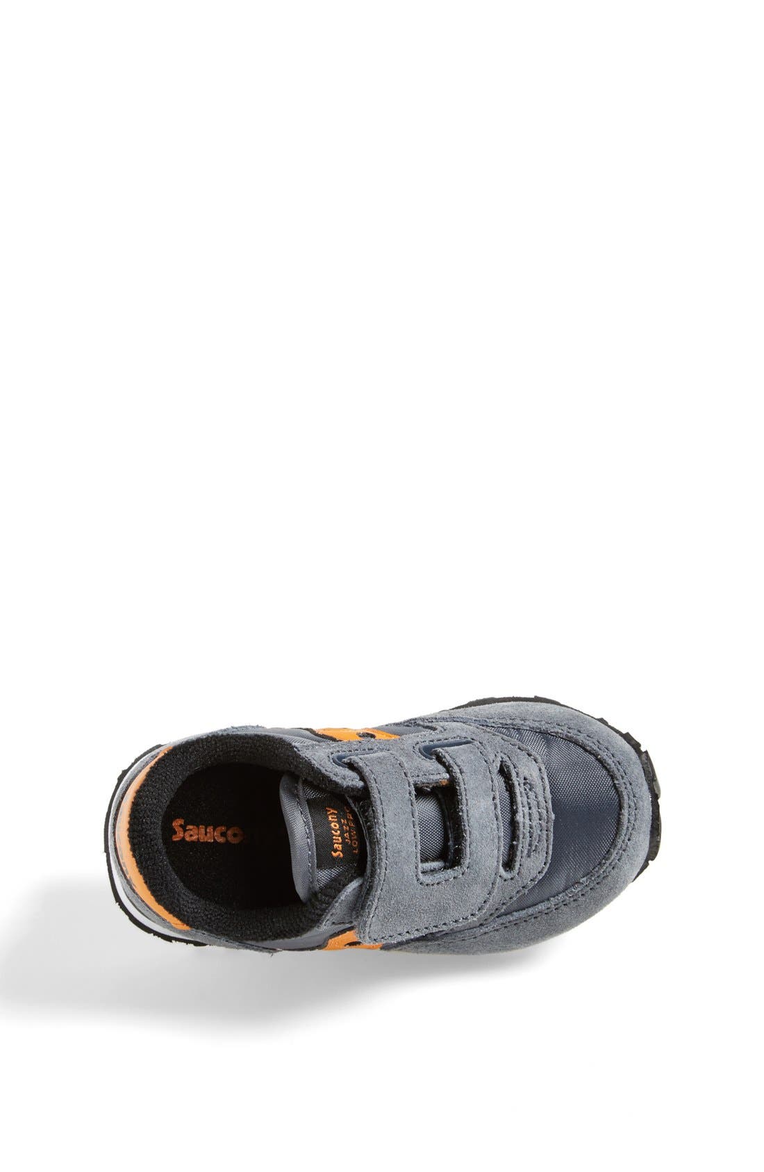 Jazz Hook & Loop Sneaker, Alternate, color, GREY/ ORANGE