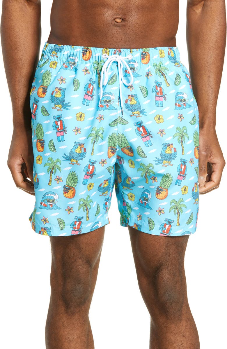 Boardies Mulga Koala Print Swim Trunks, Main, color, 