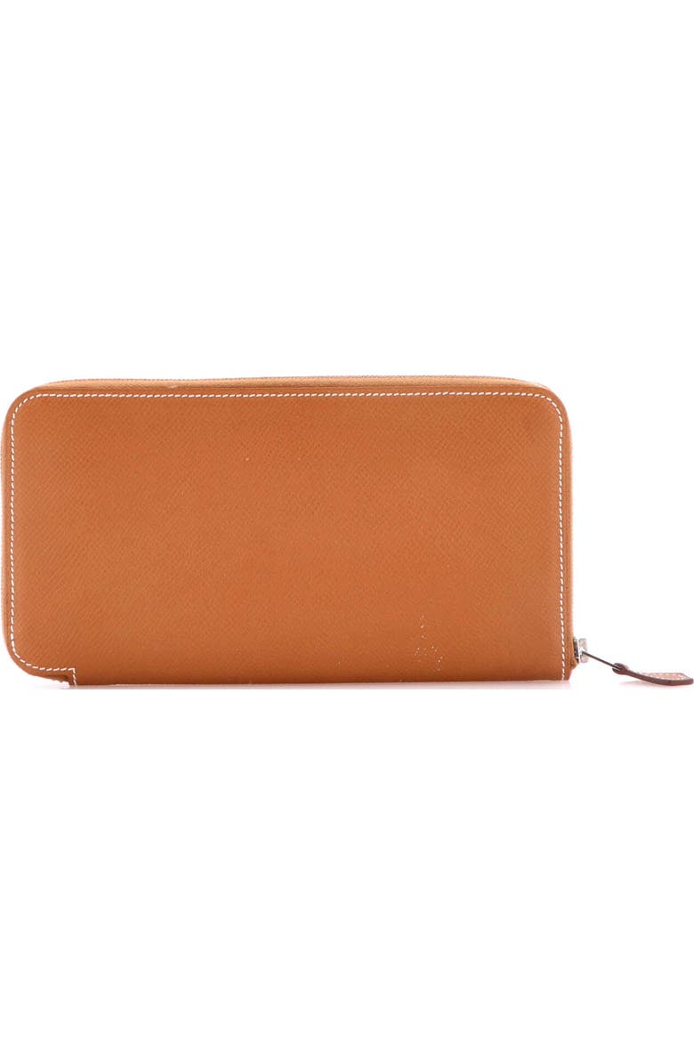 Pre-Owned Hermes Azap Zip Around Wallet Silk'in Epsom Long, Alternate, color, Gold