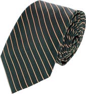 Trafalgar Declan Diagonal Stripe Silk Business Necktie