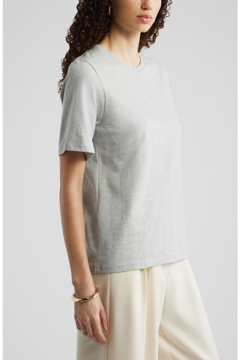 Relaxed Fit Pima Cotton Crewneck T-Shirt, Alternate, color, GREY HEATHER BC05