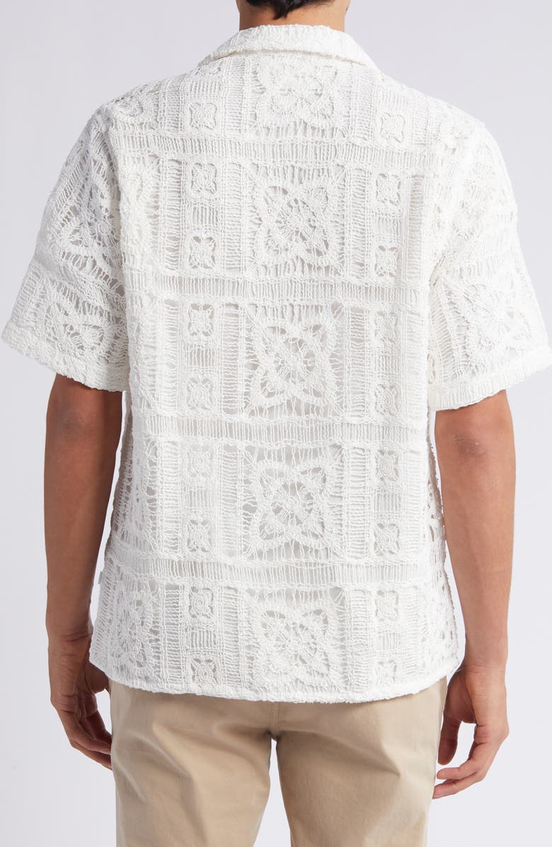 NN07 5390 Julio Cotton Crochet Camp Shirt, Alternate, color, 