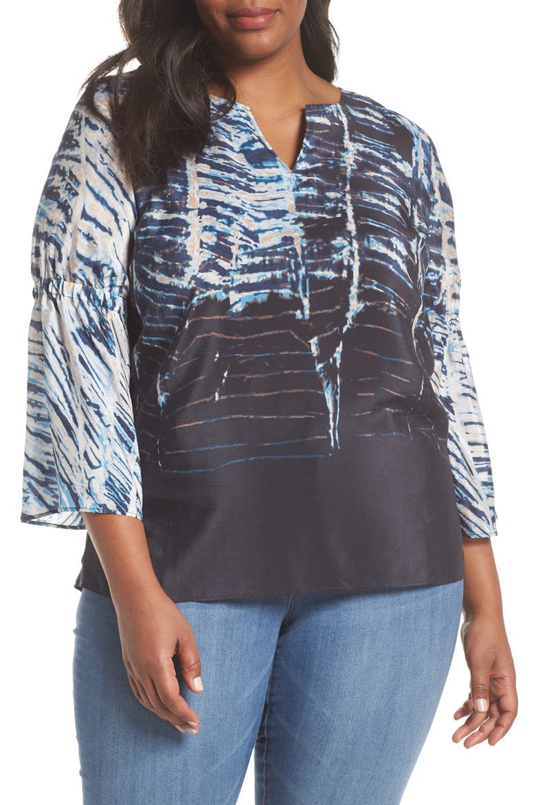 Tinago Silk Blend Top, Main, color, MULTI