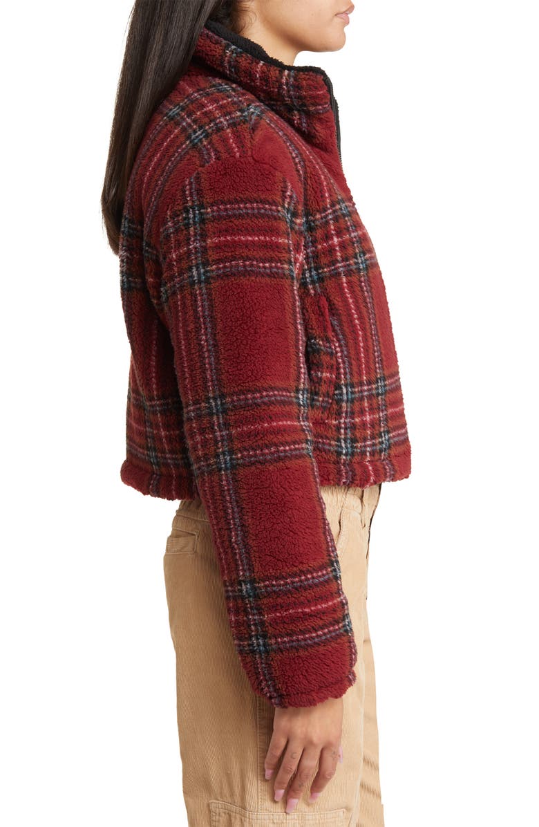 BP. Reversible Crop Faux Shearling Jacket, Alternate, color,