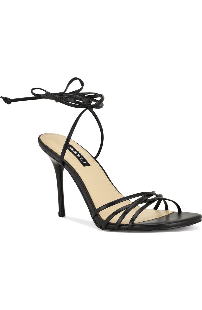 Nine West Opela Ankle Wrap Sandal, Main, color, Black