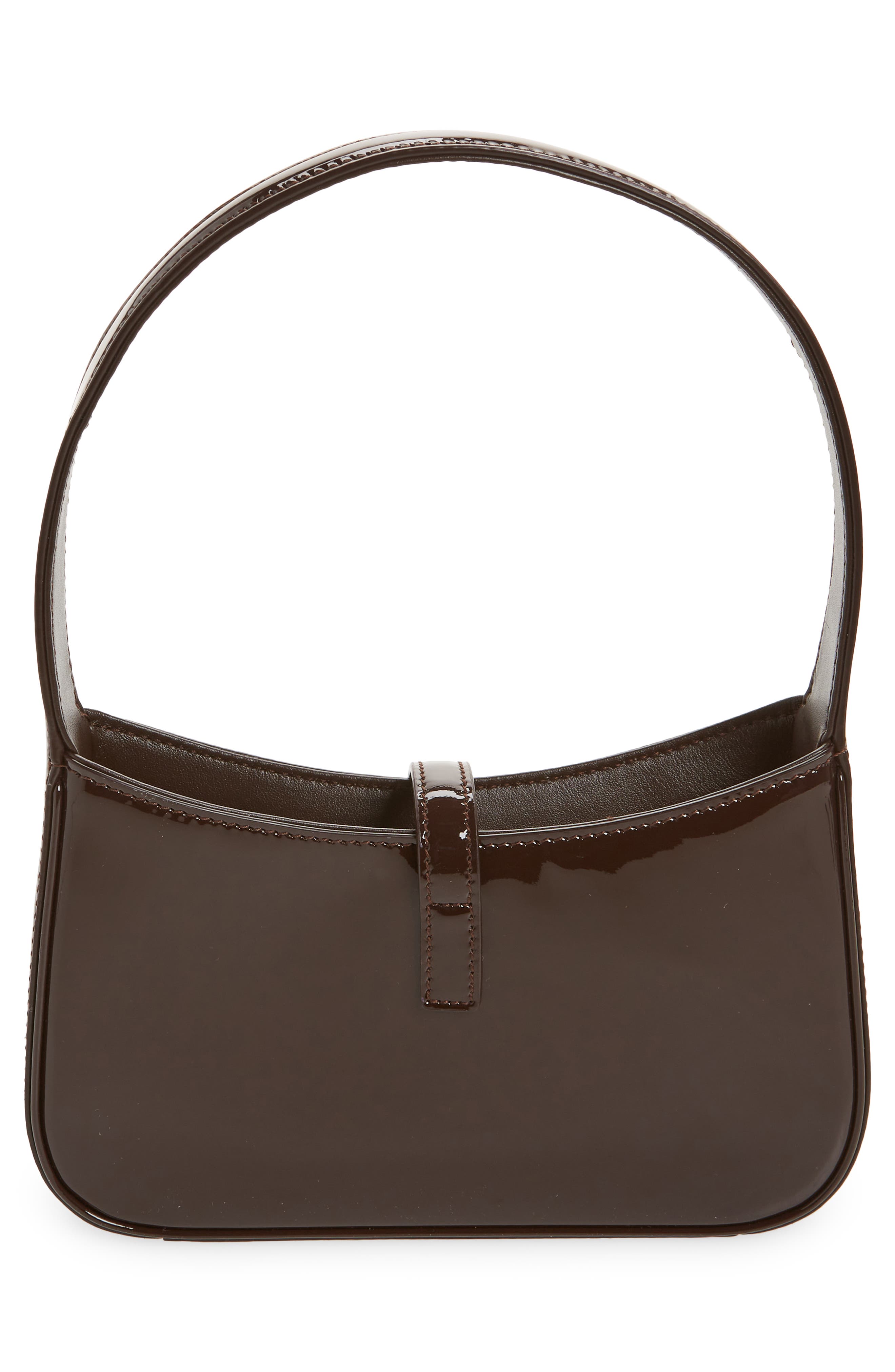 Saint Laurent Mini Le 5 À 7 Patent Leather Hobo Bag, Alternate, color, 