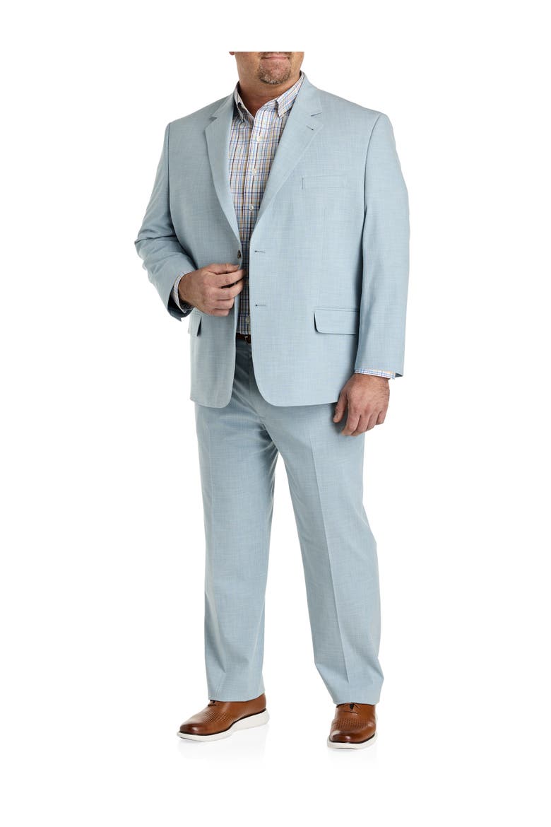 Big & Tall Cross Hatch Jacket-Relaxer Suit Jacket, Alternate, color, BLUE