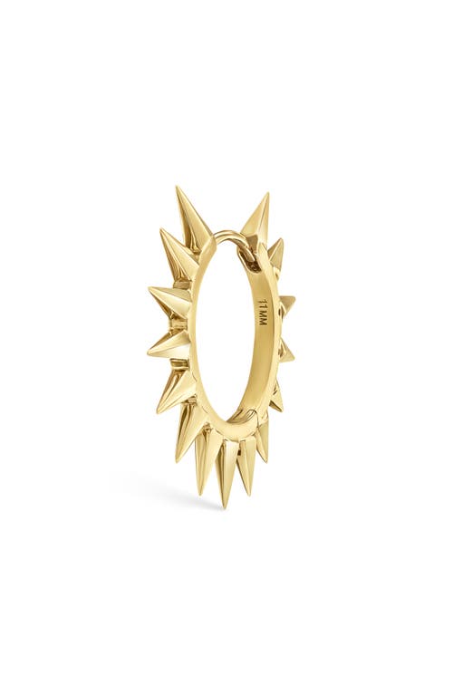 Maria Tash 14ct Gold Metal Mohawk 9.5mm Hoop Earring In Yellow Gold