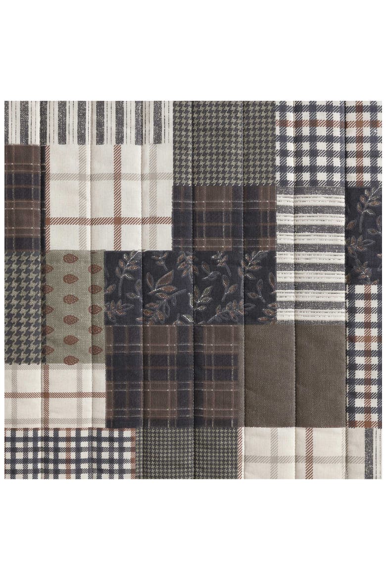 Antique Reversible Quilt & Sham Set, Alternate, color, BROWN MULTI