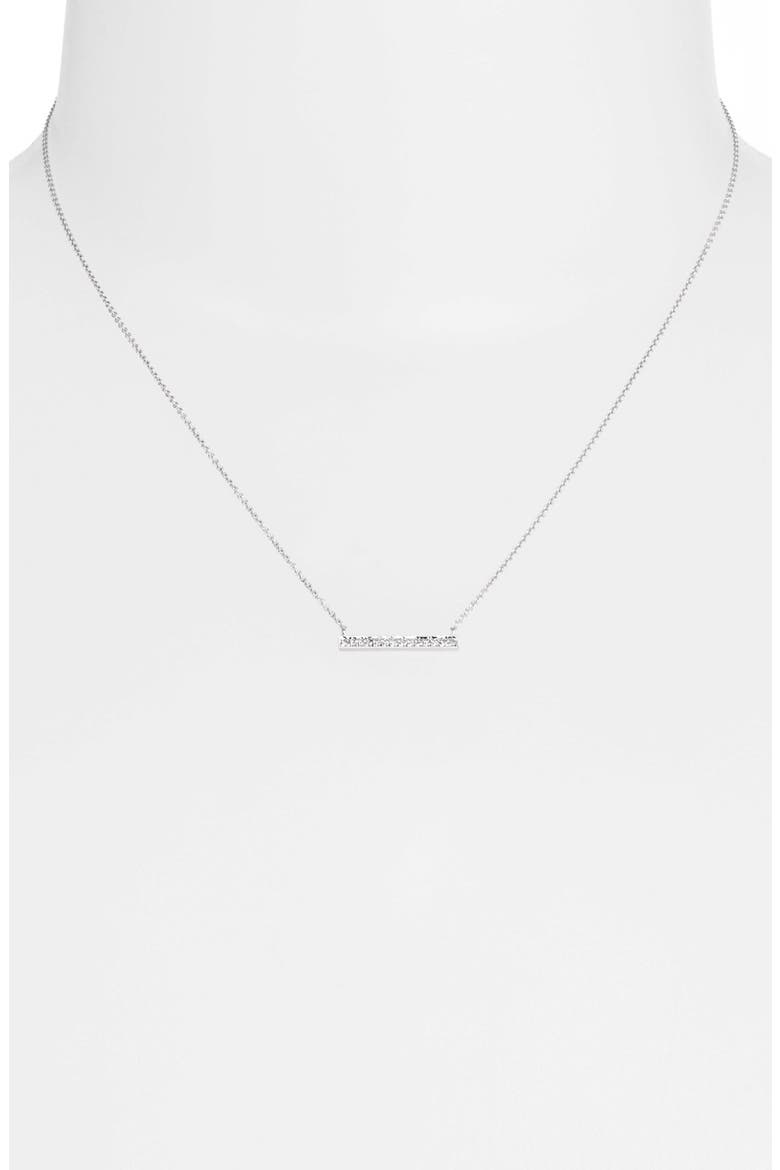 'Sylvie Rose' Medium Diamond Bar Pendant Necklace, Alternate, color, WHITE GOLD