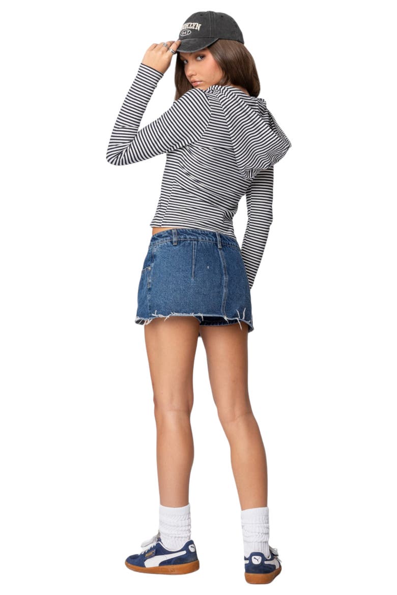 Madison Stripe Zip Hoodie, Alternate, color, NAVY-AND-WHITE