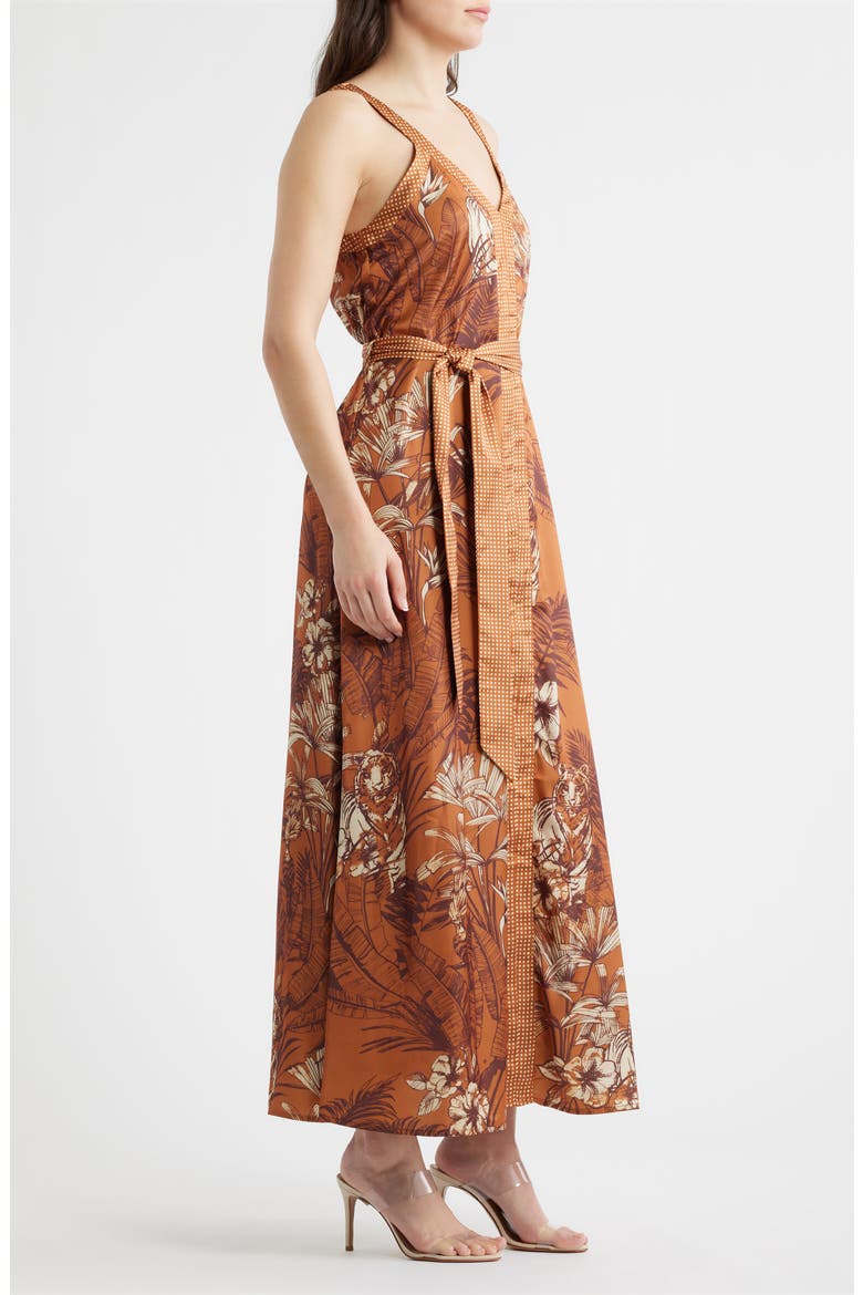 Aiza Mixed Print Dress, Alternate, color, AMBER MULTI