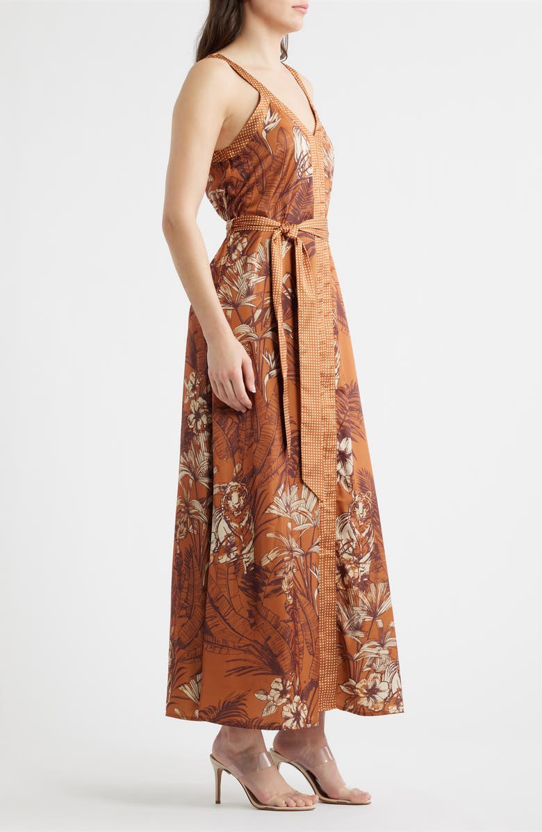 CIEBON Aiza Mixed Print Dress, Alternate, color, Amber Multi