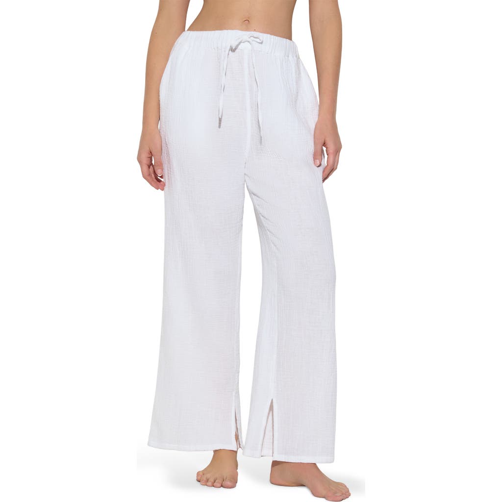 Spiritual Gangster Page Inner Gaze Tie Waist Pants in White at Nordstrom, Size X-Small