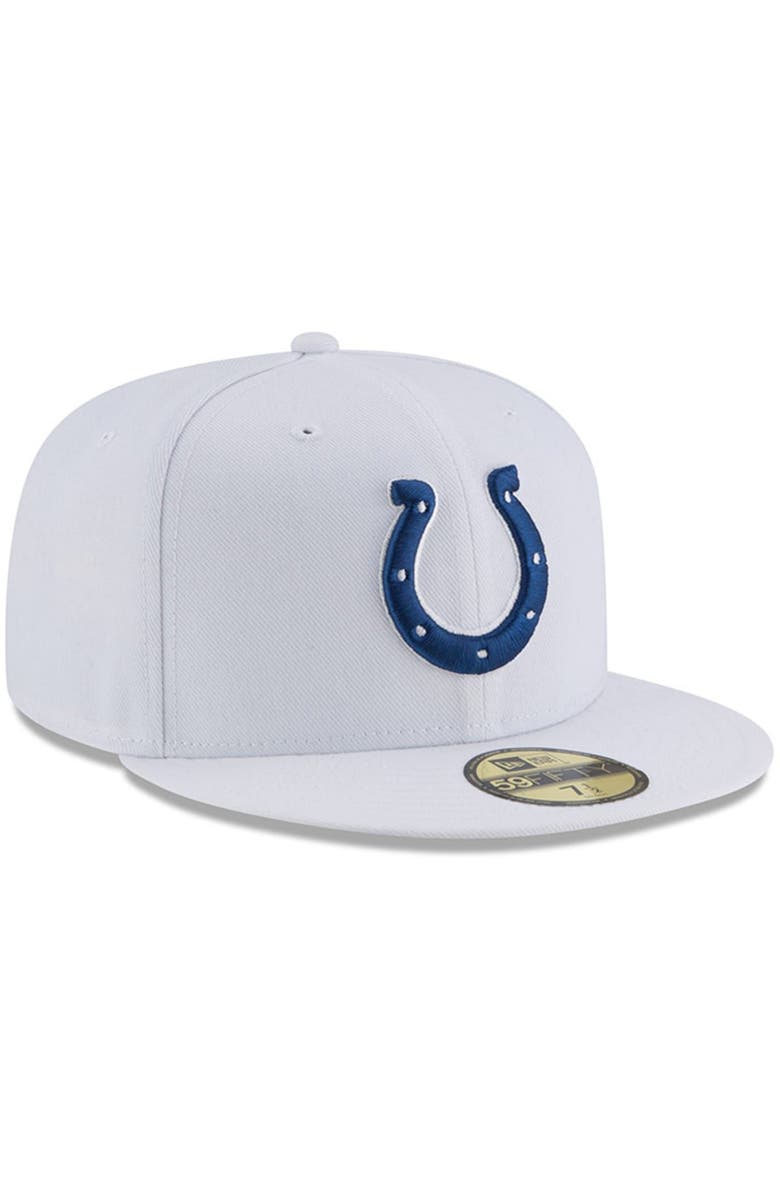 New Era Men's New Era White Indianapolis Colts Omaha 59FIFTY Fitted Hat, Alternate, color, 