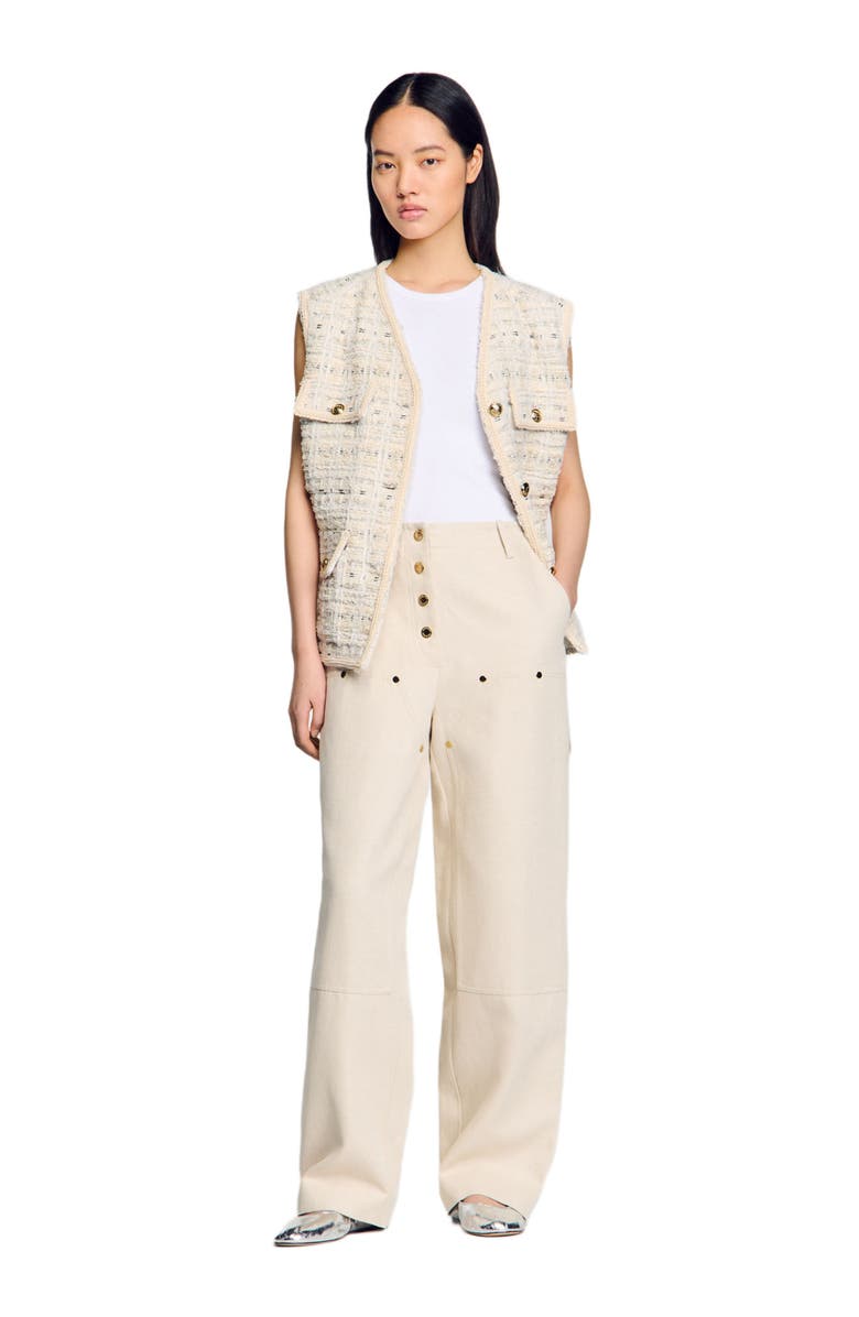 SANDRO Carpenter jeans, Alternate, color, 