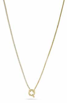 CHLOE AND MADISON Cubic Zirconia Spring Ring Pendant Necklace