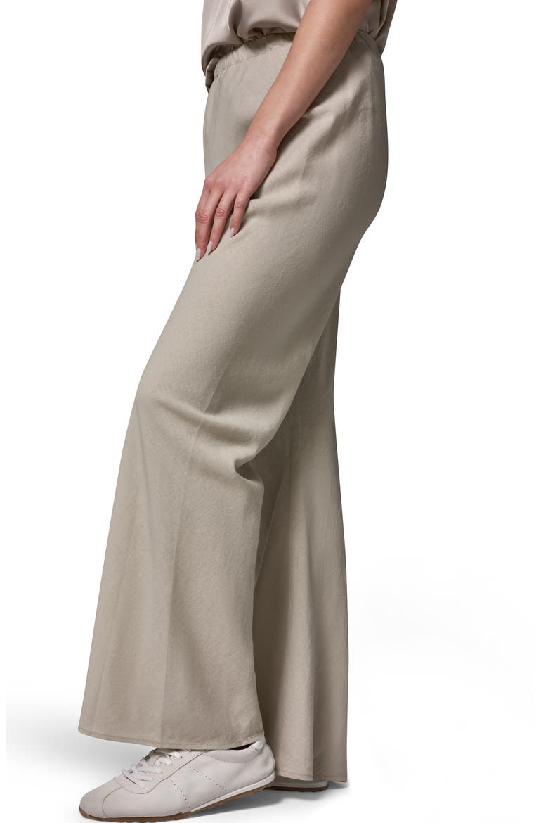Linen Blend Ankle Wide Leg Pants, Alternate, color, SANDSTONE