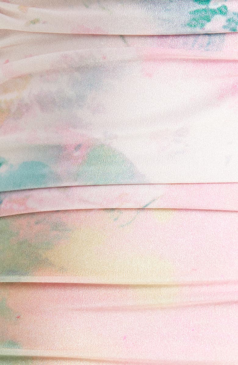 BOAMAR Kira Side Cutout One-Shoulder One-Piece Swimsuit, Alternate, color, Pink Multi