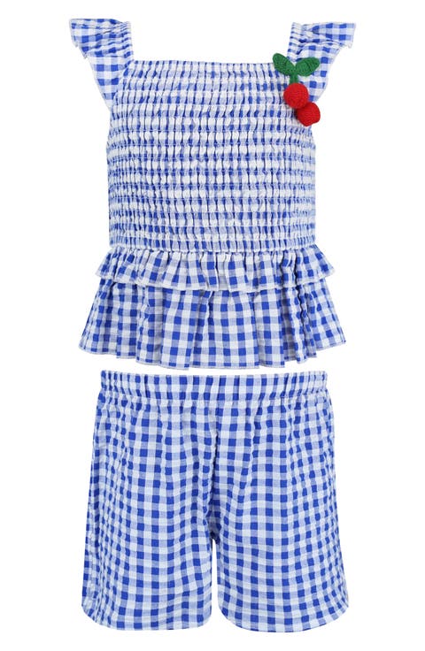 Kids' Smocked Cherry Top & Shorts Set (Little Kid)