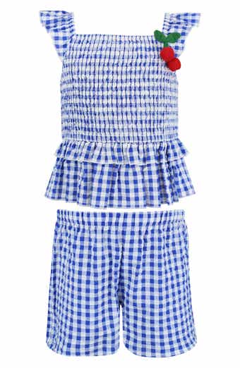 Zunie Kids' Smocked Cherry Top & Shorts Set