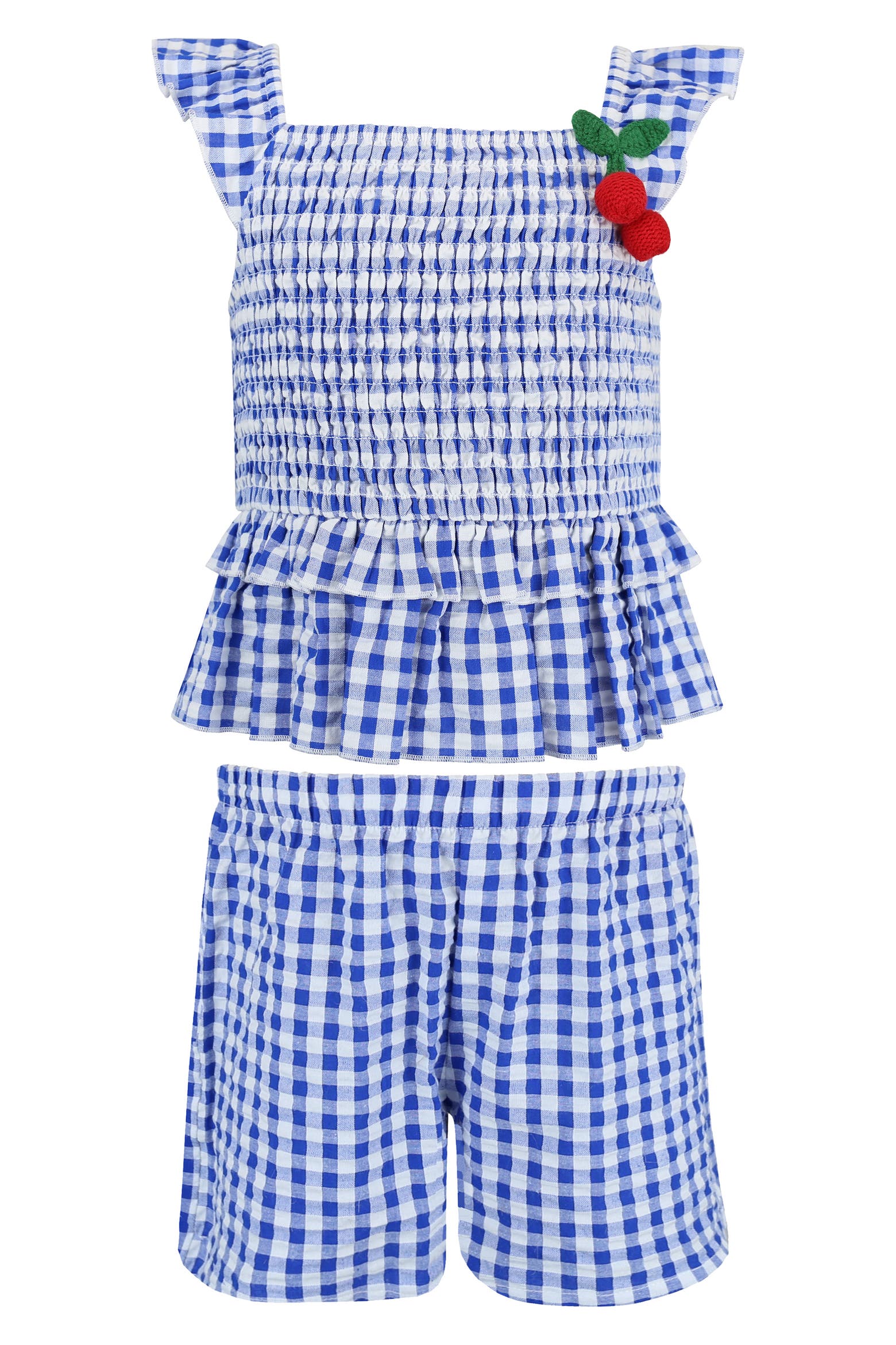 Top Set Method Zunie Kids' Smocked Cherry Top & Shorts Set | Nordstromrack