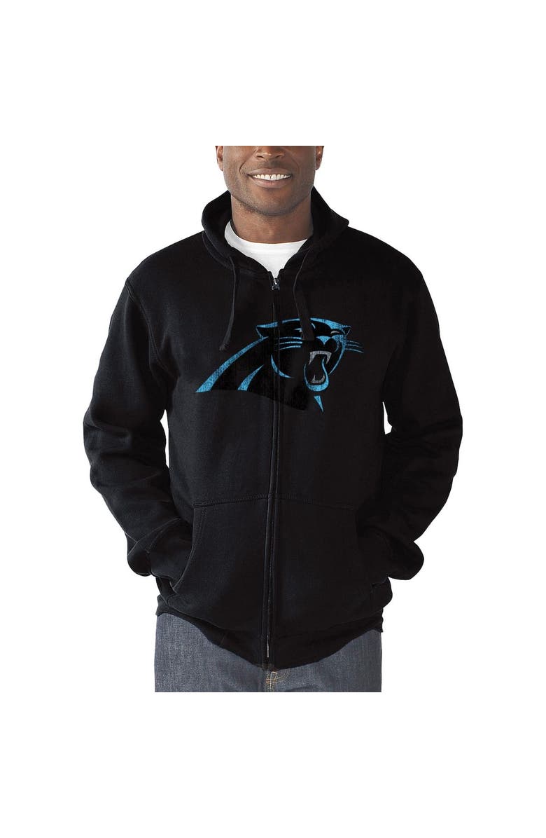 STARTER Men's G-III Sports by Carl Banks Black Carolina Panthers Primary Logo Full-Zip Hoodie, Alternate, color, Black