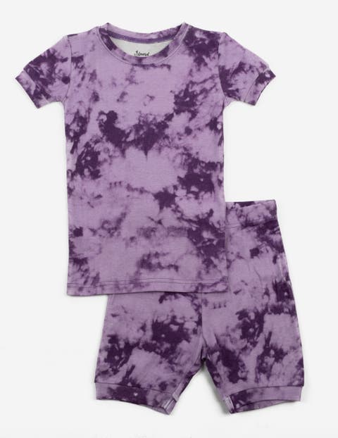 Kids Short Sleeve Cotton Tie Dye Matching Family Pajamas (Toddler, Little Kid & Big Kid)