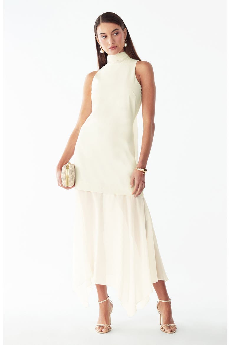 Oro Midi Dress, Alternate, color, White