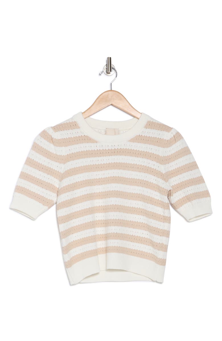 INDUSTRY REPUBLIC CLOTHING Stripe Pointelle Sweater, Main, color, 