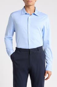 Nordstrom Tiller Lux Cotton Knit Button-Up Shirt